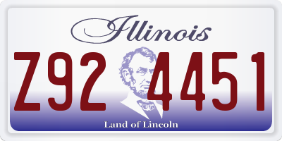 IL license plate Z924451