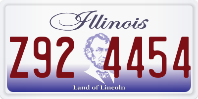 IL license plate Z924454