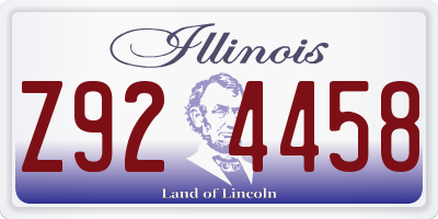 IL license plate Z924458