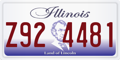 IL license plate Z924481
