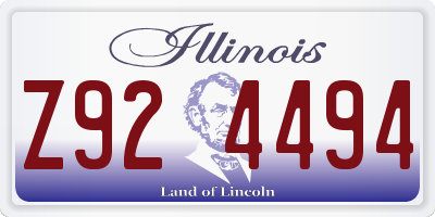 IL license plate Z924494