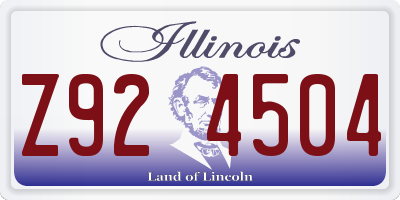 IL license plate Z924504