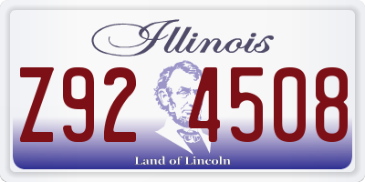 IL license plate Z924508