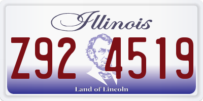IL license plate Z924519