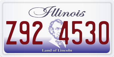 IL license plate Z924530