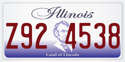 IL license plate Z924538