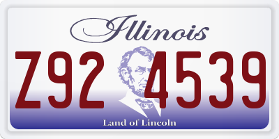 IL license plate Z924539