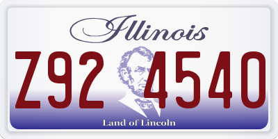 IL license plate Z924540