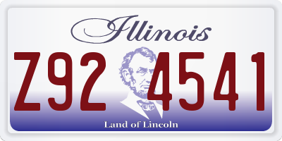 IL license plate Z924541