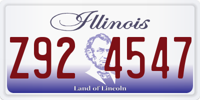 IL license plate Z924547