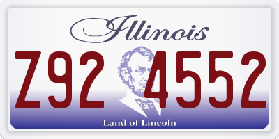 IL license plate Z924552