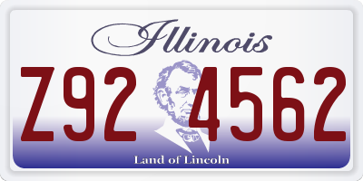 IL license plate Z924562