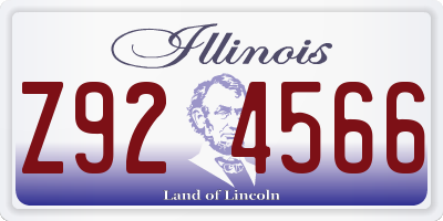 IL license plate Z924566