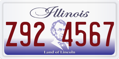 IL license plate Z924567