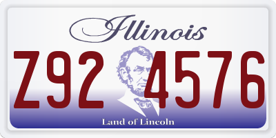IL license plate Z924576