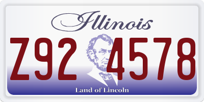 IL license plate Z924578