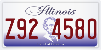 IL license plate Z924580