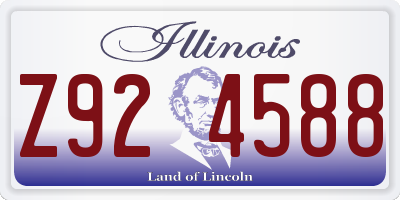 IL license plate Z924588