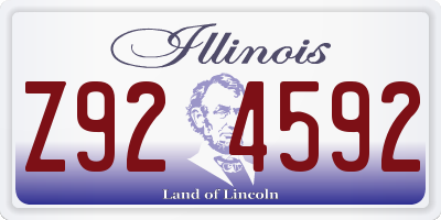 IL license plate Z924592