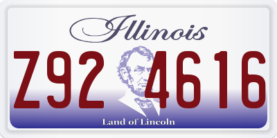 IL license plate Z924616