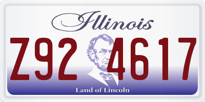 IL license plate Z924617