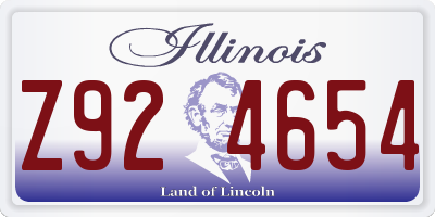IL license plate Z924654