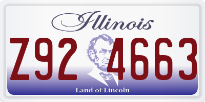 IL license plate Z924663
