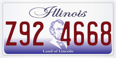 IL license plate Z924668
