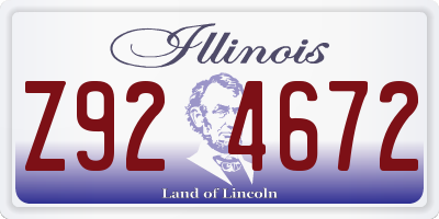IL license plate Z924672