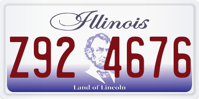 IL license plate Z924676