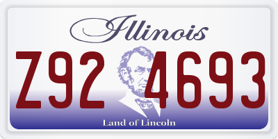IL license plate Z924693