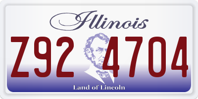 IL license plate Z924704