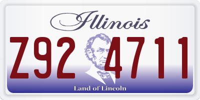 IL license plate Z924711