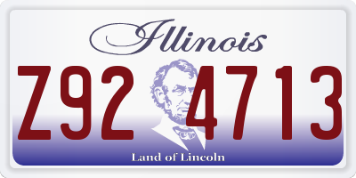 IL license plate Z924713