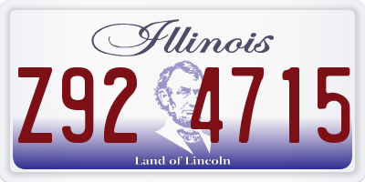 IL license plate Z924715