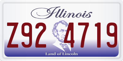 IL license plate Z924719