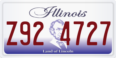 IL license plate Z924727