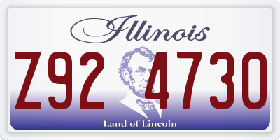 IL license plate Z924730