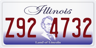 IL license plate Z924732