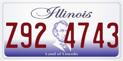 IL license plate Z924743