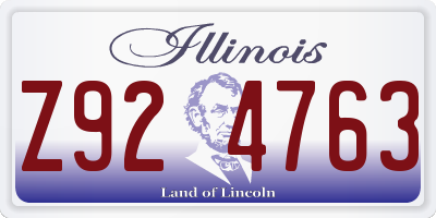 IL license plate Z924763