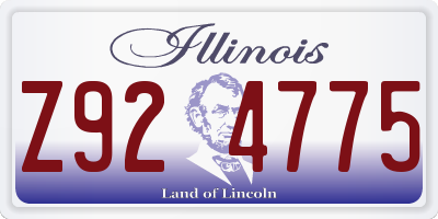 IL license plate Z924775