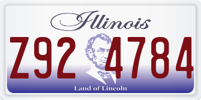 IL license plate Z924784