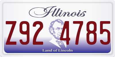 IL license plate Z924785