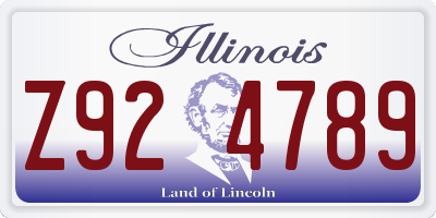 IL license plate Z924789
