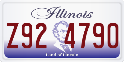 IL license plate Z924790