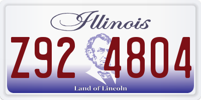 IL license plate Z924804