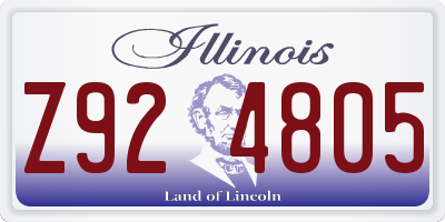 IL license plate Z924805
