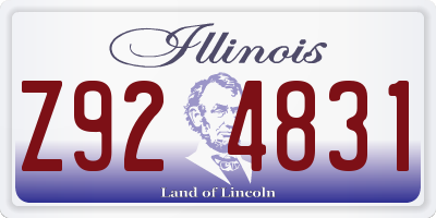 IL license plate Z924831