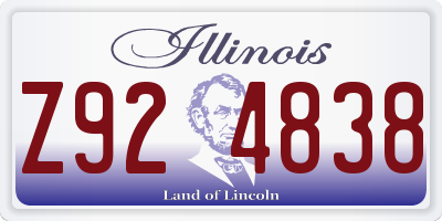 IL license plate Z924838